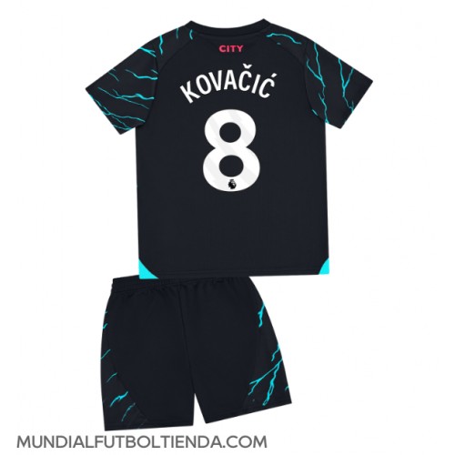 Camiseta Manchester City Mateo Kovacic #8 Tercera Equipación Replica 2023-24 para niños mangas cortas (+ Pantalones cortos)